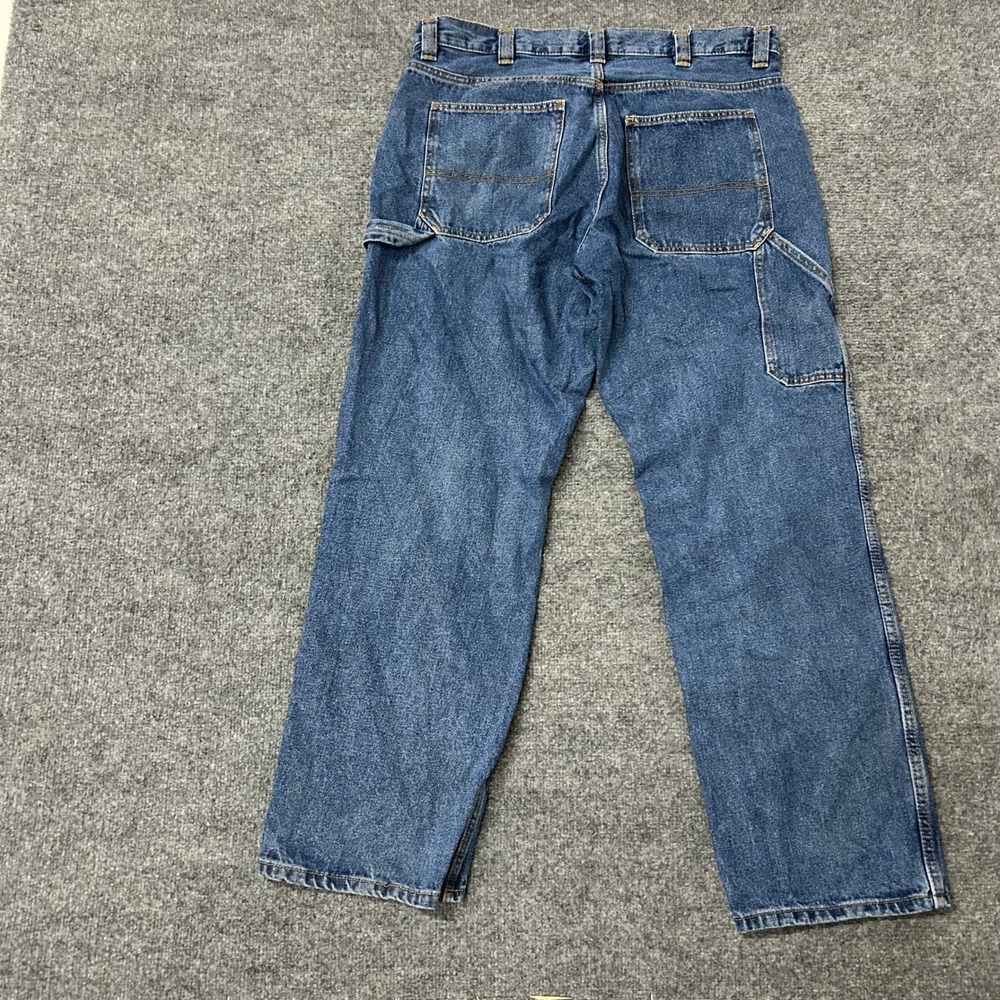 Blue Mountain Jeans Mens Size 36x34 Blue Carpenter Relaxed Fit Denim Workwear